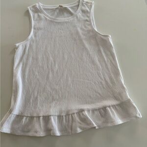 Michael Kors Textured White Top with Gold Label‎